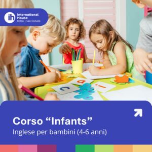 Bambini dai 4 ai 6 anni durante lezione di inglese Infants Little Learners presso International House Milano