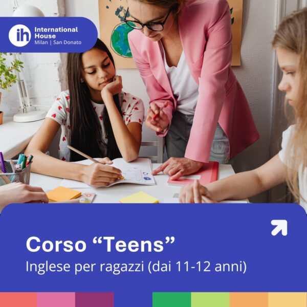 Ragazzi del corso Teens di International House Milano durante preparazione esami Cambridge KET PET FCE Advanced
